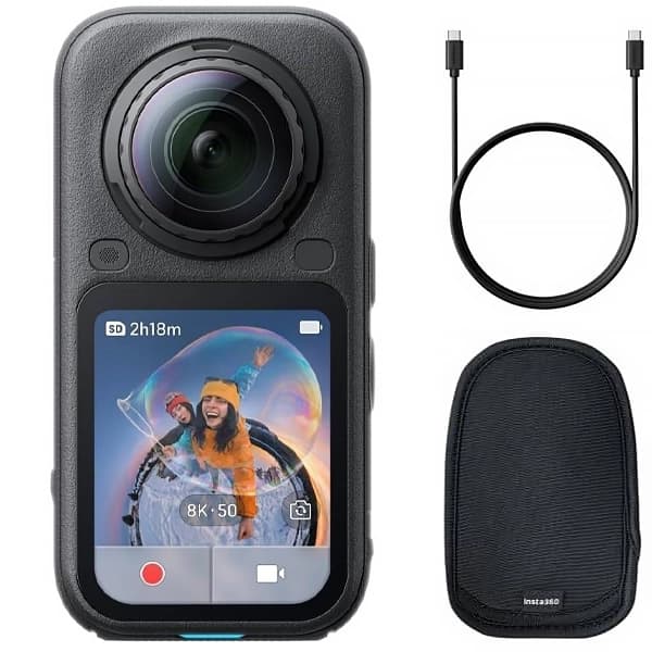 Câmera 360° Insta360 X6 8K Standard Bundle - Midnight Black