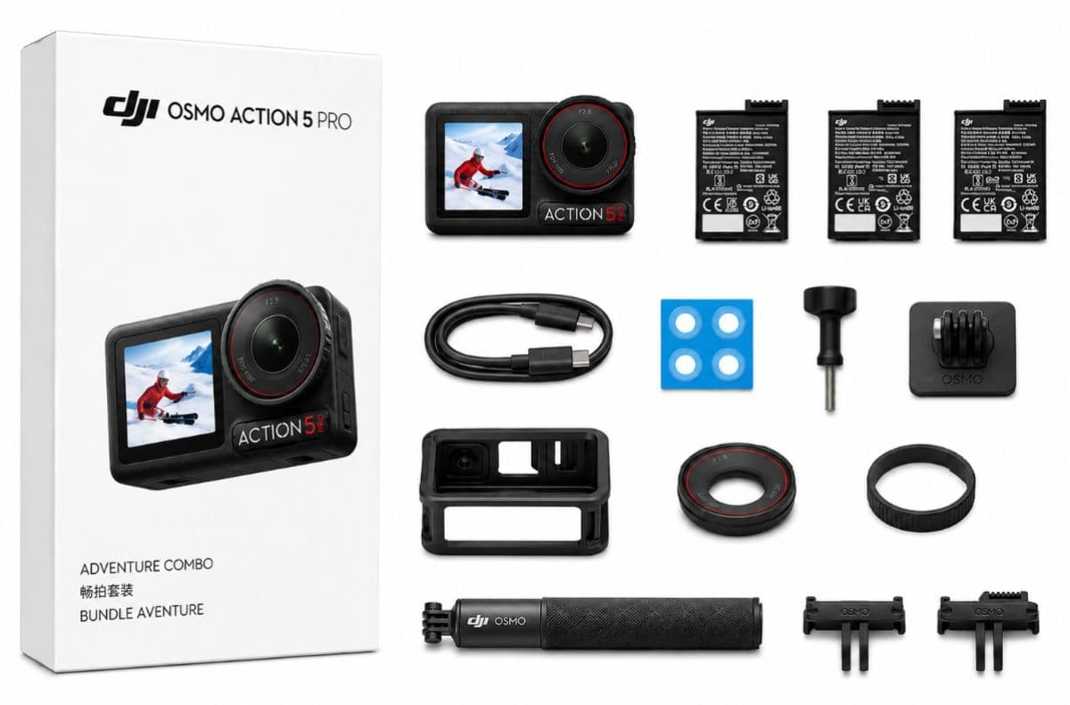 Câmera de Ação DJI Osmo Action 5 Pro Adventure Combo BR - DJI213