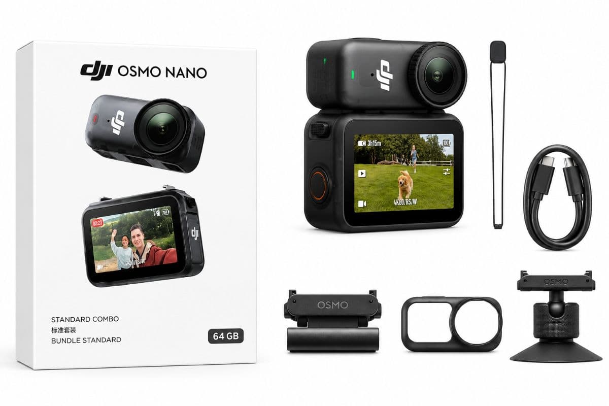 Câmera Dji Osmo Nano (64gb) Br Combo Standard 4k/60fps